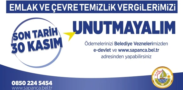 Emlak Vergisi Ödemelerinde Son Tarih 30 Kasım