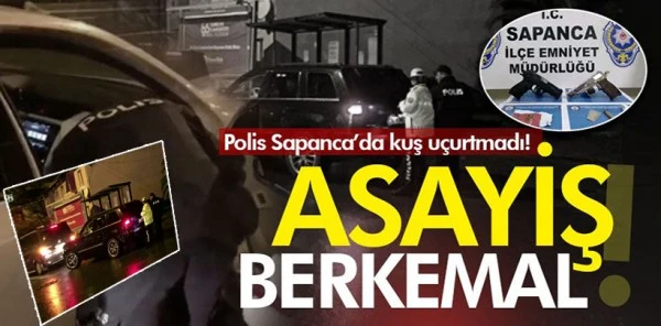 Sapanca'da Asayiş Uygulaması: 5 Gözaltı