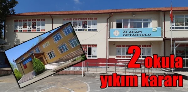 Sapanca'da 2 Okul için Yıkım Kararı