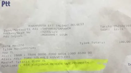 'Bir Kurşunda Benden Vur Mehmedim'