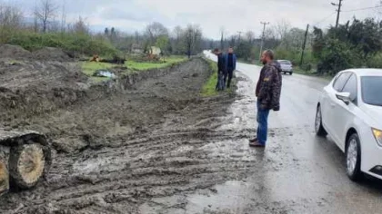 Sapanca'da Yol Genişletme Çalışmaları