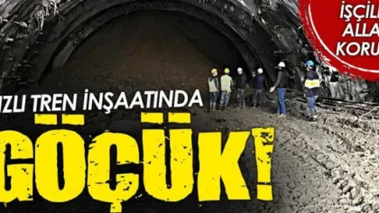 Sapanca Hızlı Tren Tünel İnşaatında Göçük!