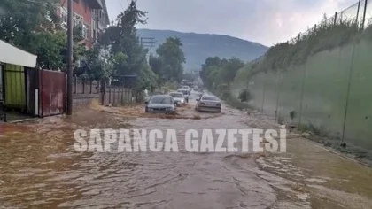 Sapanca'da Sağanak Etkili Oldu