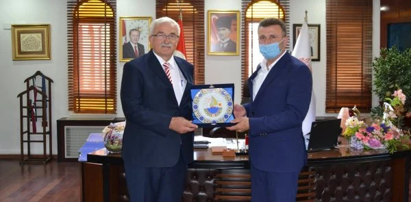 Balkaya'dan, Başkan Özen'e Ziyaret