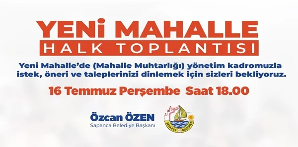 Halk Toplantısı Yeni Mahallede