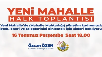 Halk Toplantısı Yeni Mahallede
