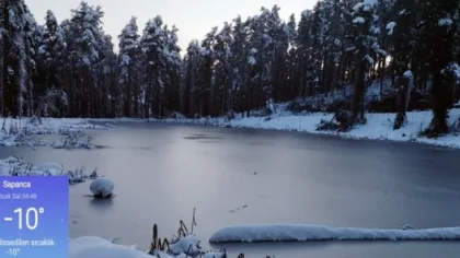 Sapanca'da Termometreler -10 İla -15 Derece