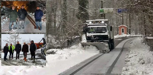 Sapanca Belediyesi Karla Mücadele Ekipleri Nöbette