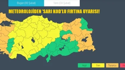Meteorolojiden 'Sarı Kod'lu Fırtına Uyarısı!