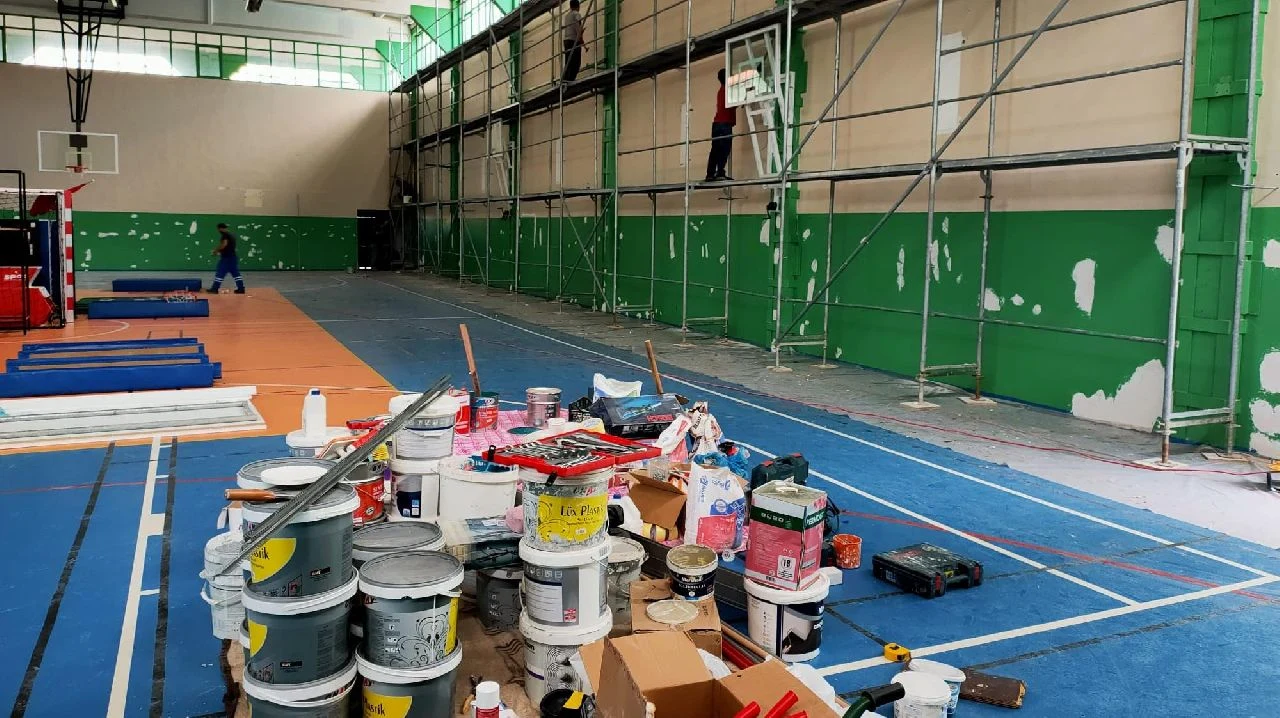 Atatürk Spor Salonu'nu Bakıma Alındı