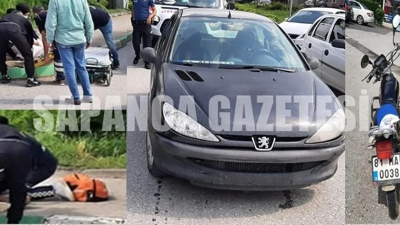 Sapanca'da Motosiklet ile Otomobil Çarpıştı: 2 Yaralı