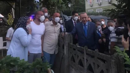 Cumhurbaşkanı Erdoğan'a Sapanca'da Sevgi Seli