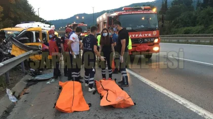 Sapanca'da Trafik Kazası: 1'i Çocuk 2 Ölü, 6 Yaralı