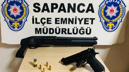 Ruhsatsız Tabanca ve Pompalı Tüfek Ele Geçirildi