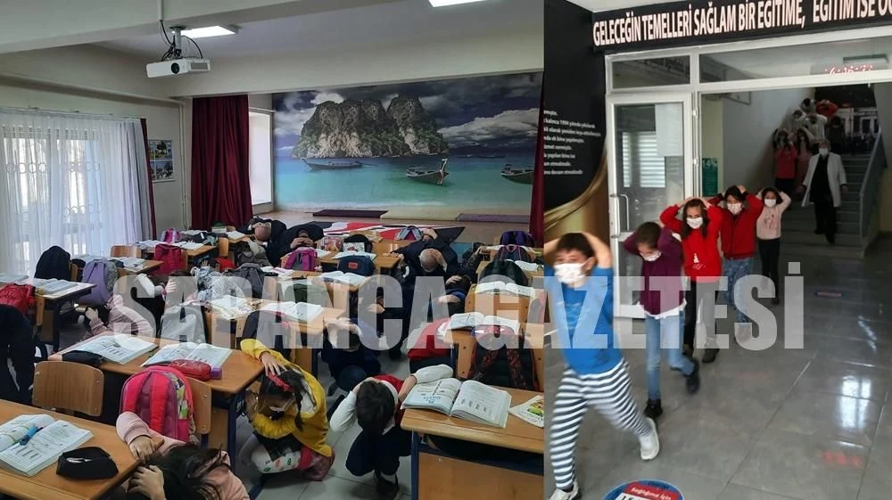 Okullarda Sirenler Çaldı Tahliye Tatbikatı Yapıldı