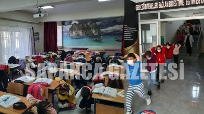 Okullarda Sirenler Çaldı Tahliye Tatbikatı Yapıldı