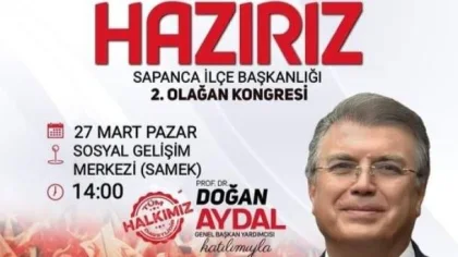 Yeniden Refah Sapanca'da Kongre Pazar Günü