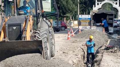Sapanca Altyapısına Hafta Sonu Mesaisi