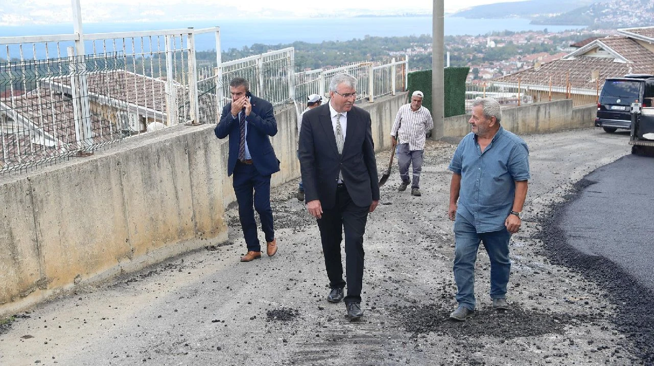 Sapanca Mahmudiye'de Asfalt Çalışmaları Tamamlanıyor