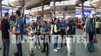 Sapanca'da Kadına El Kalkmaz Broşürü Dağıttılar