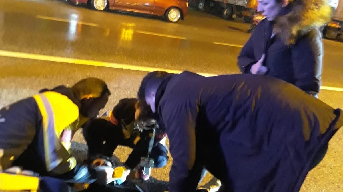 Sapanca'da Motosiklet Kazası: 1 Yaralı