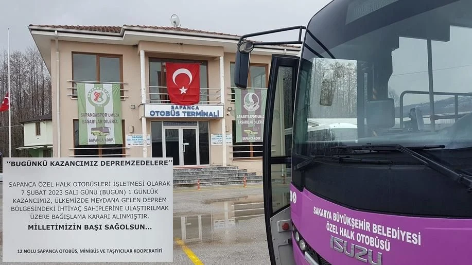 Sapanca Özel Halk Otobüslerinden Örnek Davranış!