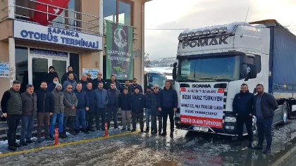 Kazma, Kürek ve Su Yüklü Tır Dualarla Yola Çıktı