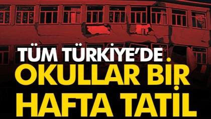Okullar 13 Şubat'a kadar Tatil Edildi