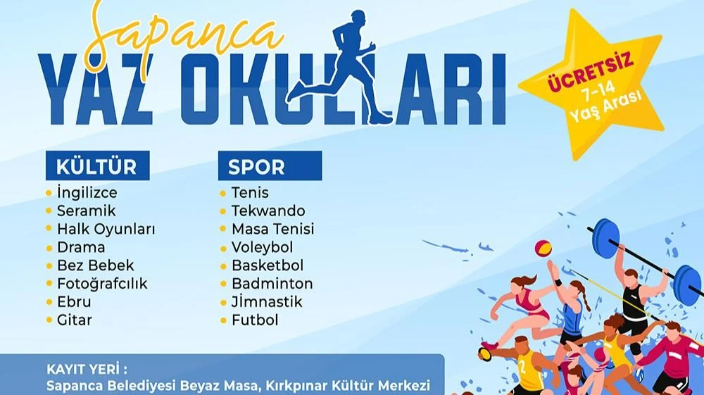Sapanca Belediyesi Yaz Spor Okulları Başlıyor