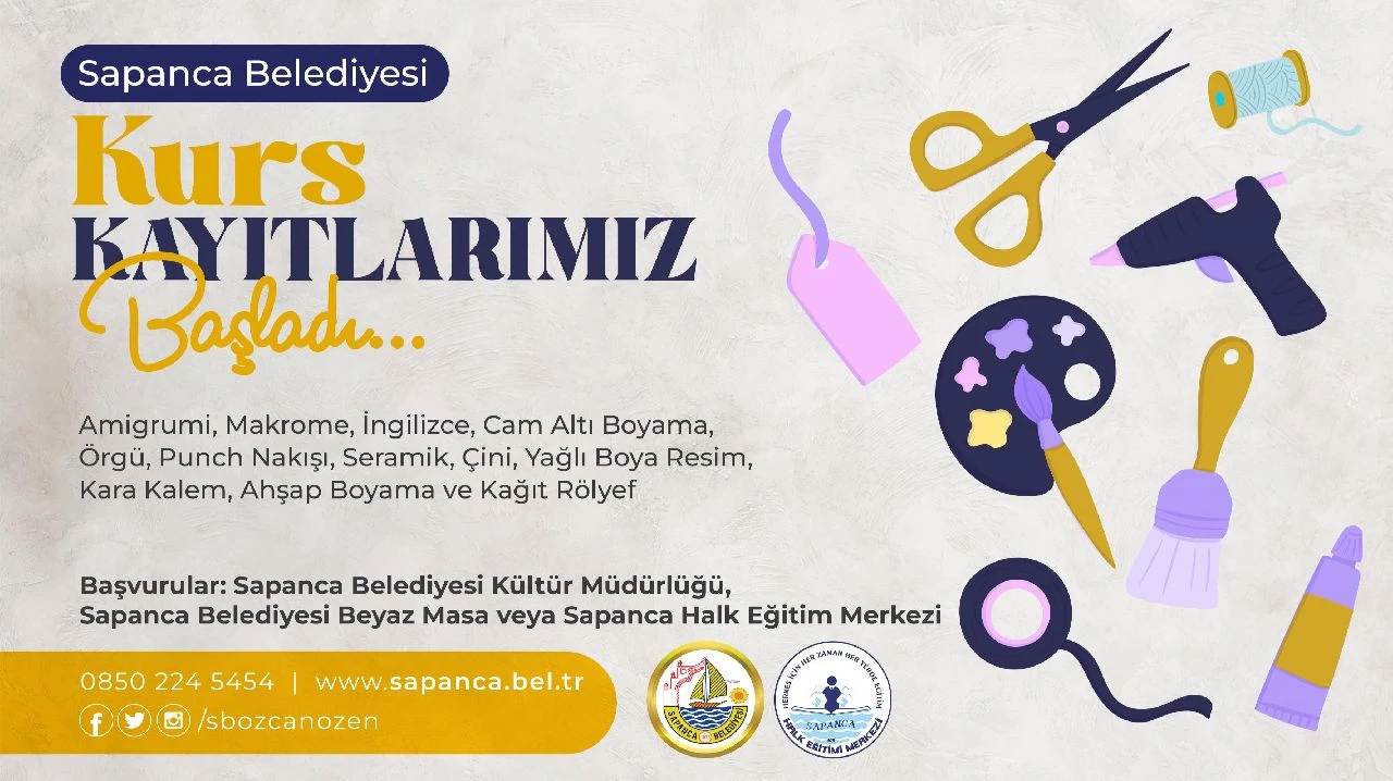Sapanca Belediyesi Kurslarına Kayıtlar Başladı
