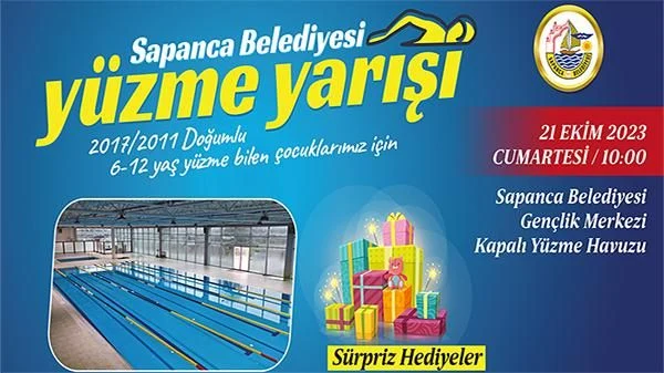 Sapanca Belediyesi'nden Yüzme Yarışı Etkinliği