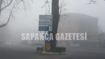 Sapanca'da Güne Yoğun Sisle Uyandık
