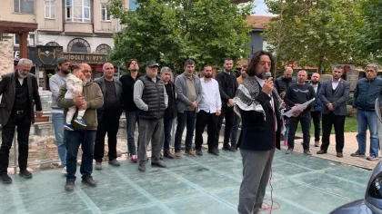 Sapanca'da İsrail'in Filistin'e Yönelik Saldırıları Protesto Edildi