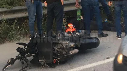 Sapanca'da Kaza Sonrası Tekeri Kopan Motosikletin Sürücüsü Yaralandı