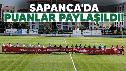 Sapanca'da Puanlar Paylaşıldı
