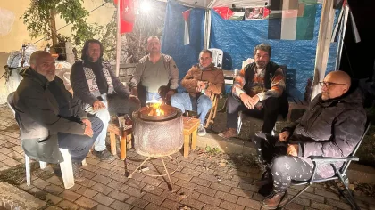 Sapanca'da Filistin'e Destek Çadırı Kuruldu