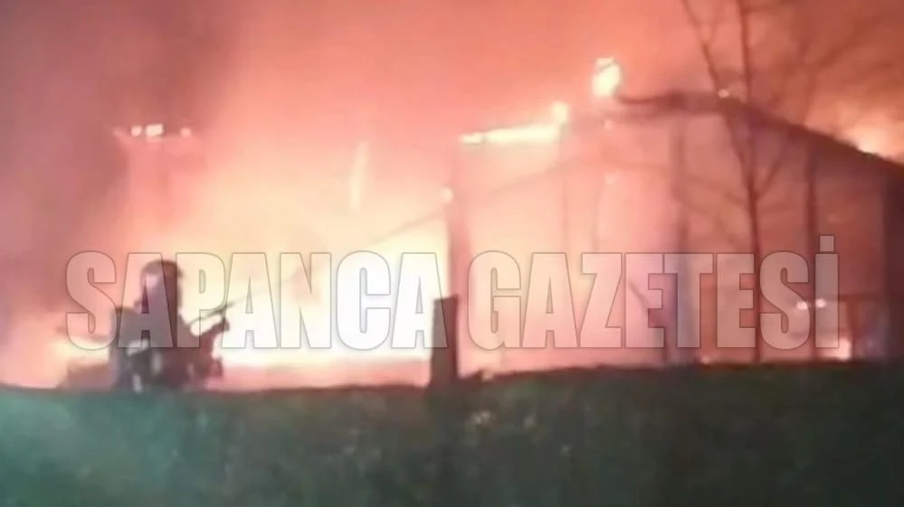 Sapanca'da 2 Katlı Bina Alevlere Teslim Oldu