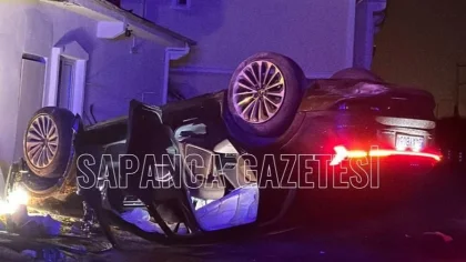 Alkollü Sürücü Aracıyla Takla Attı