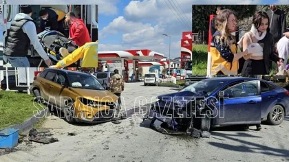 Sapanca'da Cip ile Otomobil Kafa Kafaya Çarpıştı: 2 Yaralı