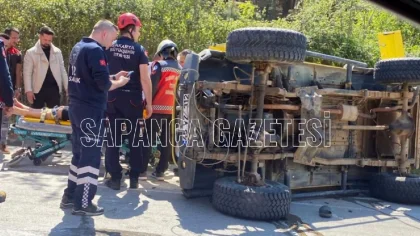 Sapanca'da Trafik Kazası: 2 Yaralı