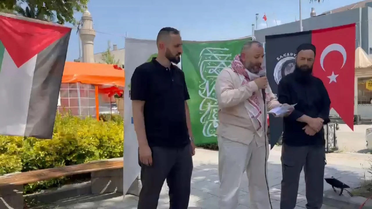 Sapanca'da Gazze'ye Destek için Basın Açıklaması Yapıldı