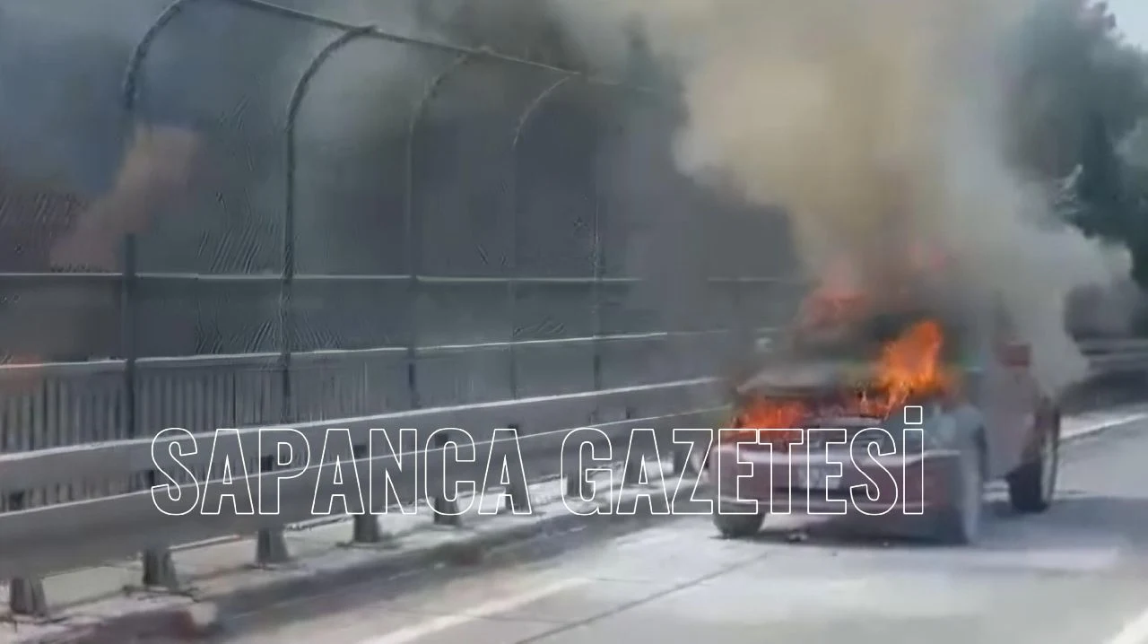 Sapanca'da Seyir Halinde Yanan Cip Kullanılamaz Hale Geldi