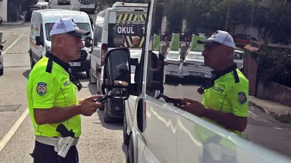 Okul Servis Sürücülerine Denetim Yapıldı