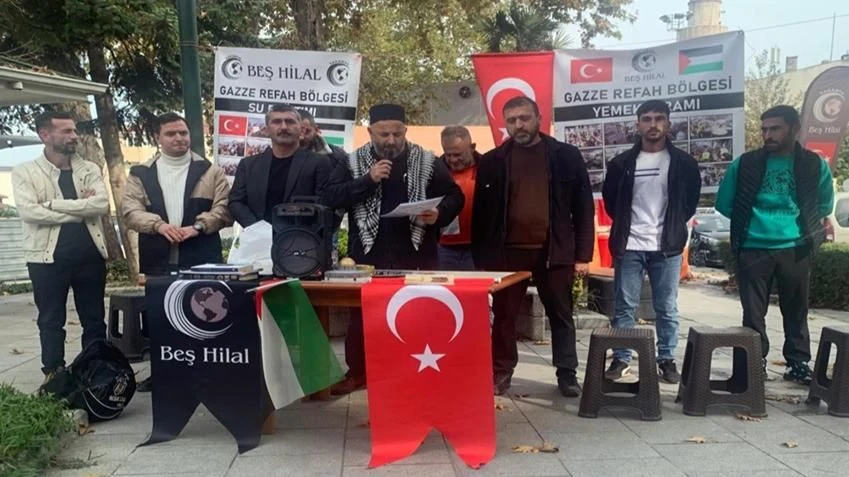Sapanca'da Gazze'ye Destek için Basın Açıklaması Yapıldı