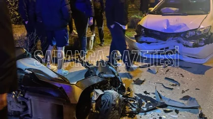 Otomobil ile Motosiklet Çarpıştı: 2 Yaralı