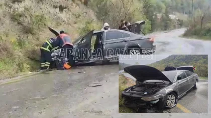 Takla Atan Otomobilden Yara Almadan Kurtuldular
