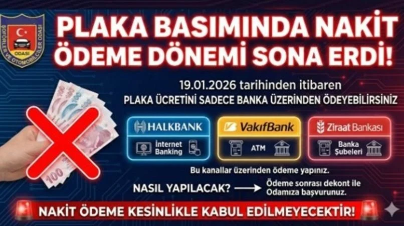 Tescil Plakası Bedeli Bankalara Ödenecek