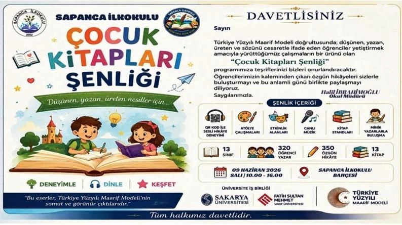 Sapanca İlkokulu 'Çocuk Kitapları Şenliği' Düzenleyecek