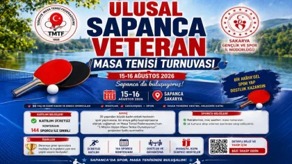 Ulusal Sapanca Veteran Masa Tenisi Turnuvası Başlıyor