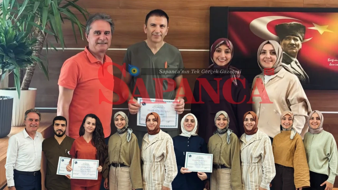 Sapanca Devlet Hastanesi Personeline Teşekkür Belgesi